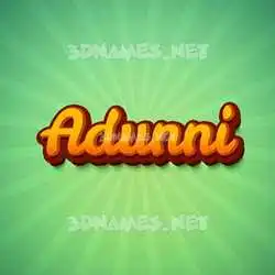 adunni in Green Rays style - 3D name wallpaper