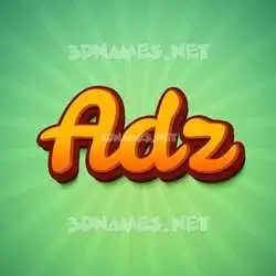 adz in Green Rays style - 3D name wallpaper