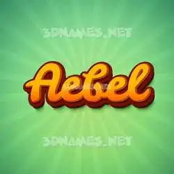 aebel in Green Rays style - 3D name wallpaper