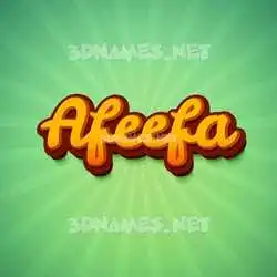 afeefa in Green Rays style - 3D name wallpaper