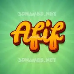 afif in Green Rays style - 3D name wallpaper