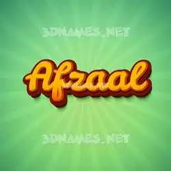 afzaal in Green Rays style - 3D name wallpaper
