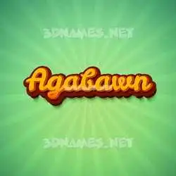 agabawn in Green Rays style - 3D name wallpaper