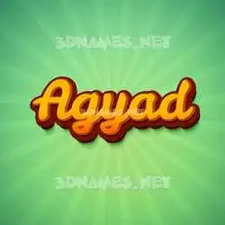 agyad in Green Rays style - 3D name wallpaper