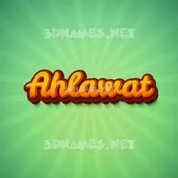 ahlawat in Green Rays style - 3D name wallpaper