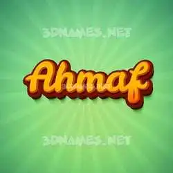 ahmaf in Green Rays style - 3D name wallpaper