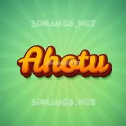 ahotu in Green Rays style - 3D name wallpaper