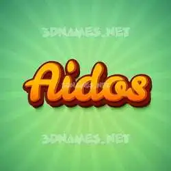 aidos in Green Rays style - 3D name wallpaper