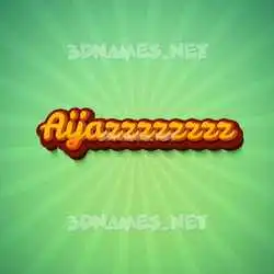 aijazzzzzzzz in Green Rays style - 3D name wallpaper