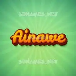 ainawe in Green Rays style - 3D name wallpaper