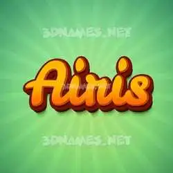 airis in Green Rays style - 3D name wallpaper