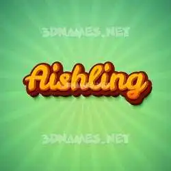 aishling in Green Rays style - 3D name wallpaper
