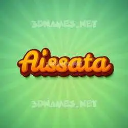 aissata in Green Rays style - 3D name wallpaper