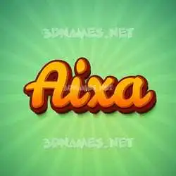 aixa in Green Rays style - 3D name wallpaper