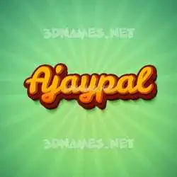 ajaypal in Green Rays style - 3D name wallpaper