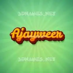 ajayweer in Green Rays style - 3D name wallpaper