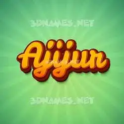 ajijur in Green Rays style - 3D name wallpaper