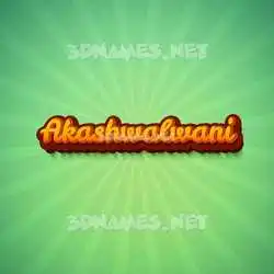 akashwalwani in Green Rays style - 3D name wallpaper