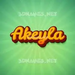 akeyla in Green Rays style - 3D name wallpaper