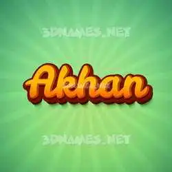 akhan in Green Rays style - 3D name wallpaper