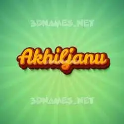akhiljanu in Green Rays style - 3D name wallpaper