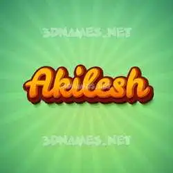 akilesh in Green Rays style - 3D name wallpaper