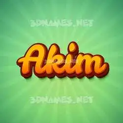 akim in Green Rays style - 3D name wallpaper