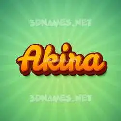 akira in Green Rays style - 3D name wallpaper