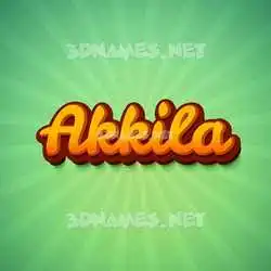 akkila in Green Rays style - 3D name wallpaper