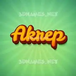akrep in Green Rays style - 3D name wallpaper