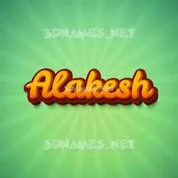 alakesh in Green Rays style - 3D name wallpaper