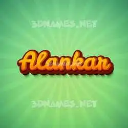 alankar in Green Rays style - 3D name wallpaper