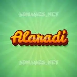 alaradi in Green Rays style - 3D name wallpaper