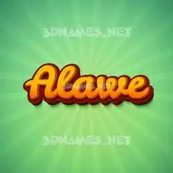 alawe in Green Rays style - 3D name wallpaper