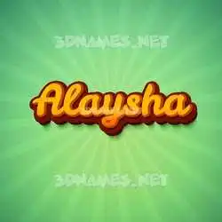 alaysha in Green Rays style - 3D name wallpaper