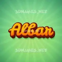 albar in Green Rays style - 3D name wallpaper