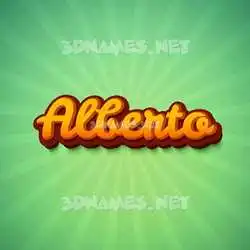 alberto in Green Rays style - 3D name wallpaper