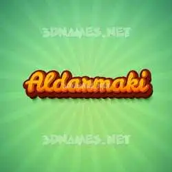 aldarmaki in Green Rays style - 3D name wallpaper