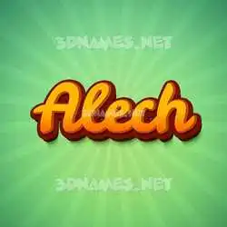 alech in Green Rays style - 3D name wallpaper