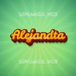 alejandta in Green Rays style - 3D name wallpaper