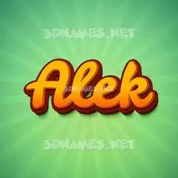 alek in Green Rays style - 3D name wallpaper