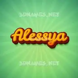 alessya in Green Rays style - 3D name wallpaper