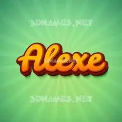 alexe in Green Rays style - 3D name wallpaper