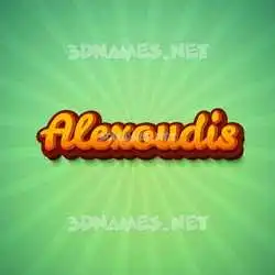 alexoudis in Green Rays style - 3D name wallpaper