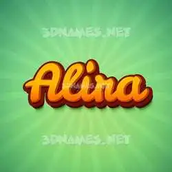 alira in Green Rays style - 3D name wallpaper