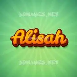alisah in Green Rays style - 3D name wallpaper
