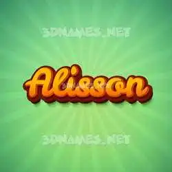 alisson in Green Rays style - 3D name wallpaper