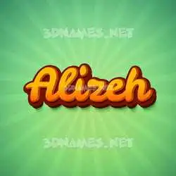 alizeh in Green Rays style - 3D name wallpaper