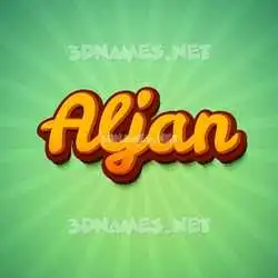 aljan in Green Rays style - 3D name wallpaper
