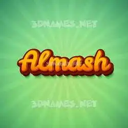 almash in Green Rays style - 3D name wallpaper